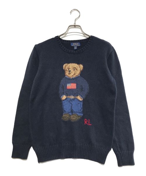 POLO RALPH LAUREN（ポロ・ラルフローレン）POLO RALPH LAUREN (ポロ・ラルフローレン) ポロベアニット ネイビー サイズ:Lの古着・服飾アイテム