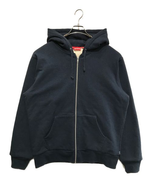 SUPREME（シュプリーム）SUPREME (シュプリーム) Thermal Zip Up Hooded Sweatshirt Sweat（ サーマルジップアップフーデットスウェットシャツスウェット） ネイビー サイズ:XLの古着・服飾アイテム