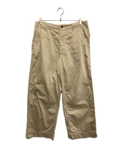 Graphpaper（グラフペーパー）Graphpaper (グラフペーパー) SUVIN CHINO WIDE STRAIGHT PANTS（スビンチノワイドストレートパンツ） ベージュ サイズ:1の古着・服飾アイテム