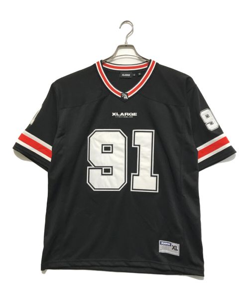 X-LARGE（エクストララージ）X-LARGE (エクストララージ) PANELED FOOTBALL JERSEY ブラック サイズ:XLの古着・服飾アイテム