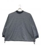 is-nessイズネス）の古着「BALLOON BORDER LONG SLEEVE T-SHIRT」｜ネイビー