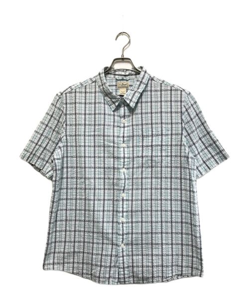 L.L.Bean（エルエルビーン）L.L.Bean (エルエルビーン) S/Sチェックシャツ スカイブルー サイズ:XLの古着・服飾アイテム