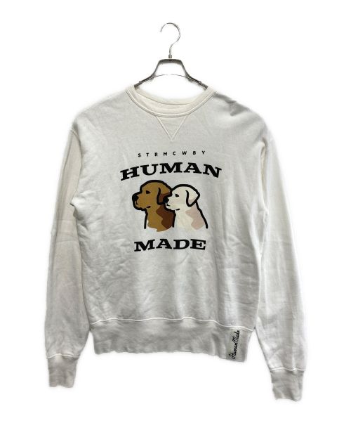 HUMAN MADE（ヒューマンメイド）HUMAN MADE (ヒューマンメイド) Vガゼットプリントスウェット ホワイト サイズ:Lの古着・服飾アイテム