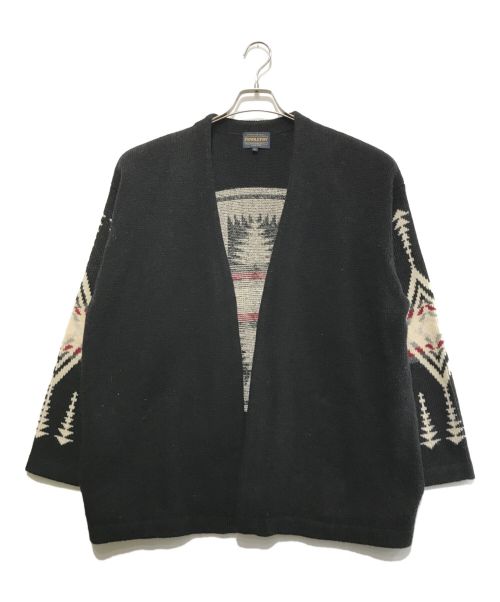 PENDLETON（ペンドルトン）PENDLETON (ペンドルトン) JOURNAL STANDARD (ジャーナルスタンダード) ネイティブ柄カーディガン ブラック サイズ:Lの古着・服飾アイテム