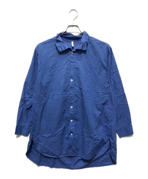 grin（グリン）grin (グリン) CLキャンブリックコクーンロングシャツ ブルー サイズ:2（M）の古着・服飾アイテム