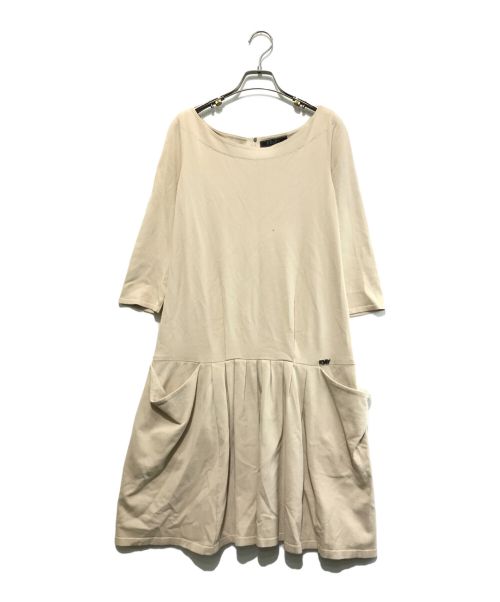 FOXEY（フォクシー）FOXEY (フォクシー) フレアワンピース ベージュ サイズ:UK 40の古着・服飾アイテム