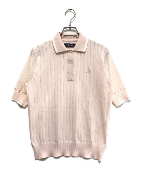 FRED PERRY（フレッドペリー）FRED PERRY (フレッドペリー) Rib Stitch Knitted Shirt ピンク サイズ:UK 10の古着・服飾アイテム