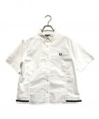 FRED PERRYフレッドペリー）の古着「OXFORD RIBBED HEM SHIRT」｜ホワイト