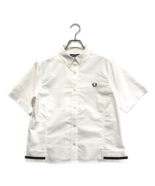 FRED PERRY（フレッドペリー）FRED PERRY (フレッドペリー) OXFORD RIBBED HEM SHIRT ホワイト サイズ:UK 10の古着・服飾アイテム