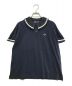 FRED PERRY（フレッドペリー）の古着「コットンプリーツカラーポロシャツ」｜ネイビー