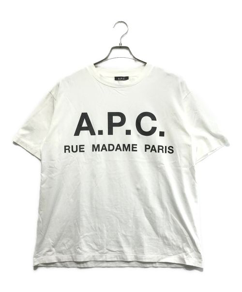 A.P.C.（アーペーセー）A.P.C. (アーペーセー) ロゴプリントTシャツ ホワイト サイズ:Mの古着・服飾アイテム