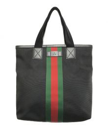 GUCCI（グッチ）の古着「キャンバストートバッグ」｜ブラック