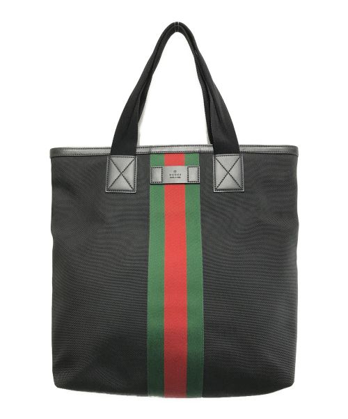 GUCCI（グッチ）GUCCI (グッチ) キャンバストートバッグ ブラック サイズ:ーの古着・服飾アイテム