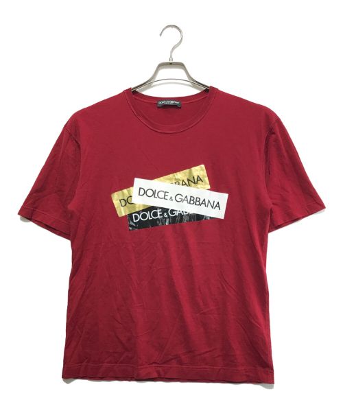 DOLCE & GABBANA（ドルチェ＆ガッバーナ）DOLCE & GABBANA (ドルチェ＆ガッバーナ) 半袖カットソー レッド サイズ:44の古着・服飾アイテム