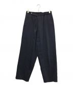 Graphpaperグラフペーパー）の古着「Scale Off Wool Wide Tapered Chef Pants」｜ネイビー