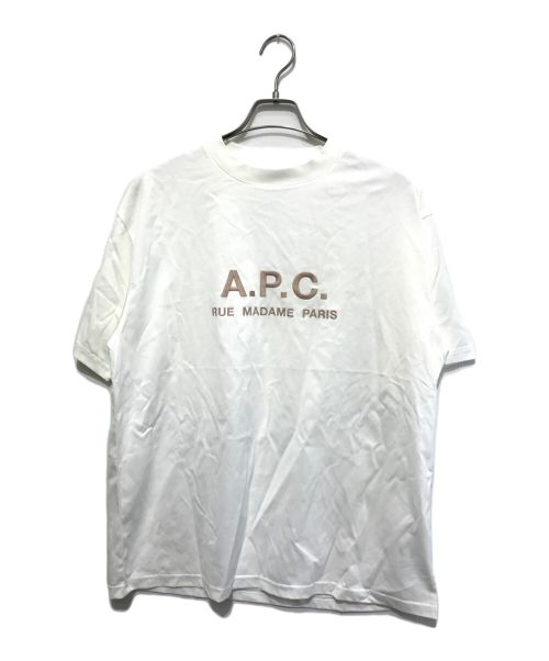 A.P.C.（アーペーセー）A.P.C. (アーペーセー) 刺繍ロゴTシャツ ホワイト サイズ:Lの古着・服飾アイテム