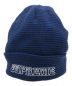 Supreme（シュプリーム）の古着「Small Stripe Beanie」｜ブルー×ブラック