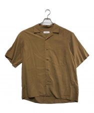Graphpaper (グラフペーパー) シルクオープンカラーシャツ ブラウン サイズ:1