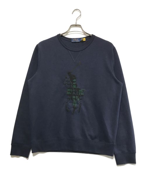 POLO RALPH LAUREN（ポロ・ラルフローレン）POLO RALPH LAUREN (ポロ・ラルフローレン) ロゴスウェット ネイビー サイズ:Mの古着・服飾アイテム