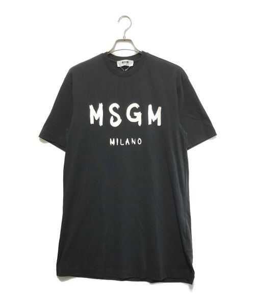 MSGM（エムエスジーエム）MSGM (エムエスジーエム) ロゴカットソー ブラック サイズ:XSの古着・服飾アイテム