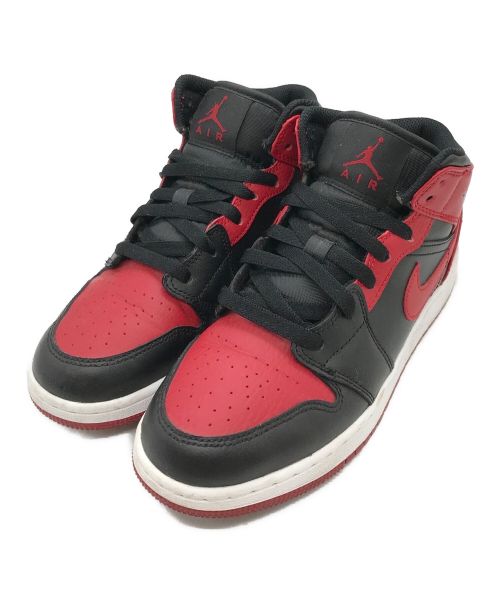 NIKE（ナイキ）NIKE (ナイキ) AIR JORDAN 1 MID GS レッド×ブラック サイズ:UK 4.5の古着・服飾アイテム