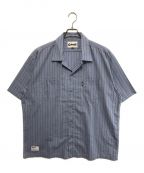 Schottショット）の古着「SS TC STRIPE WORK SHIRT （SS TC ストライプワークシャツ）」｜ブルー