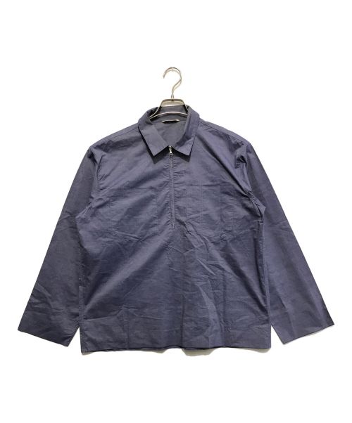 AURALEE（オーラリー）AURALEE (オーラリー) FINX SELVEDGE WEATHER CLOTH ZIP SHIRT ブルー サイズ:3の古着・服飾アイテム