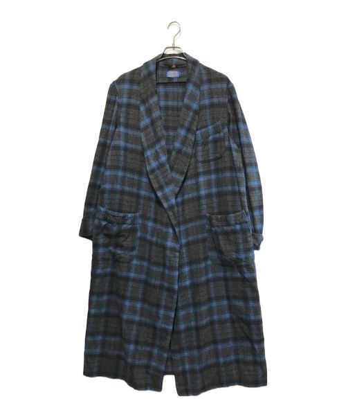 PENDLETON（ペンドルトン）PENDLETON (ペンドルトン) 古着チェックコート ブルー×ブラック サイズ:Lの古着・服飾アイテム