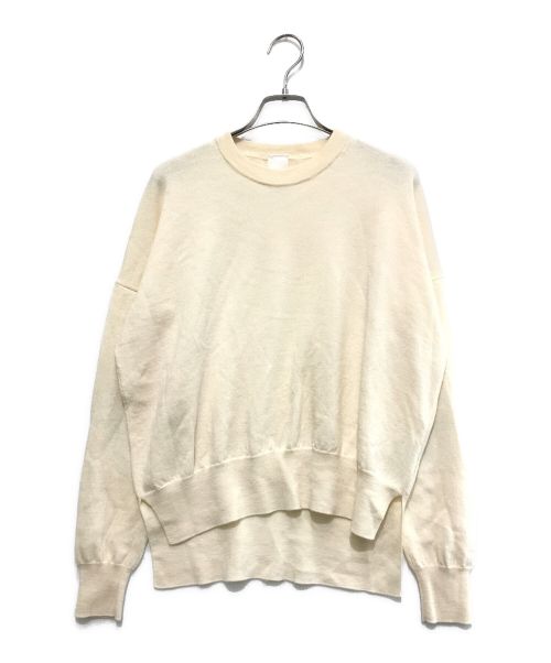 MM6 Maison Margiela（エムエムシックス メゾンマルジェラ）MM6 Maison Margiela (エムエムシックス メゾンマルジェラ) エルボーパッチニット アイボリー×グリーン サイズ:Mの古着・服飾アイテム