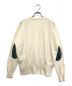 MM6 Maison Margiela (エムエムシックス メゾンマルジェラ) エルボーパッチニット アイボリー×グリーン サイズ:M：13000円