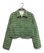 Ameriアメリ）の古着「PLAYFUL TWEED JACKET」｜グリーン