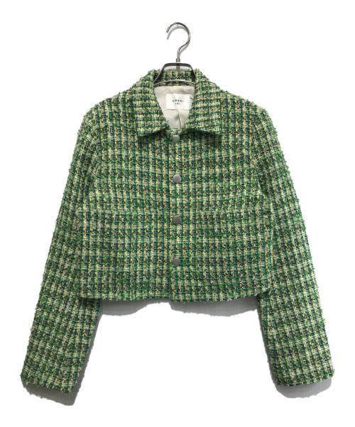 Ameri（アメリ）AMERI (アメリ) PLAYFUL TWEED JACKET グリーン サイズ:Mの古着・服飾アイテム