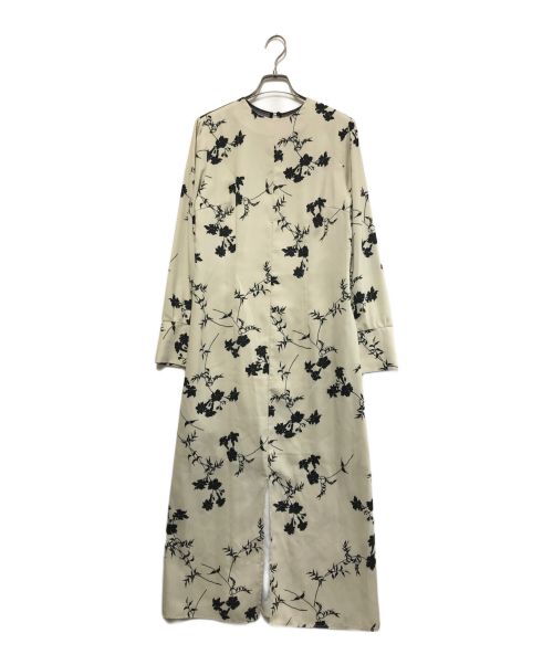 Ameri（アメリ）Ameri (アメリ) 2WAYKEILY FLOWER PRINT DRESS アイボリー×ブラック サイズ:Mの古着・服飾アイテム