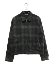 MINEDENIM（マインデニム）の古着「Grandrelle V.Check Flannel Zipup BZ」｜ブラック