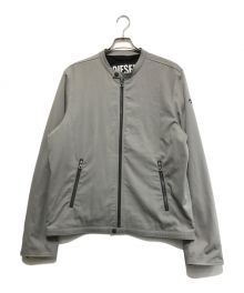 DIESEL（ディーゼル）の古着「J-GLORY-NW コットンライダースジャケット」｜グレー