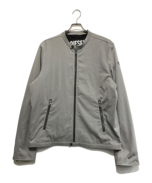 DIESEL（ディーゼル）DIESEL (ディーゼル) J-GLORY-NW コットンライダースジャケット グレー サイズ:Lの古着・服飾アイテム