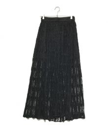 CLANE（クラネ）の古着「2WAY LACE LAYERED SKIRT」｜ブラック