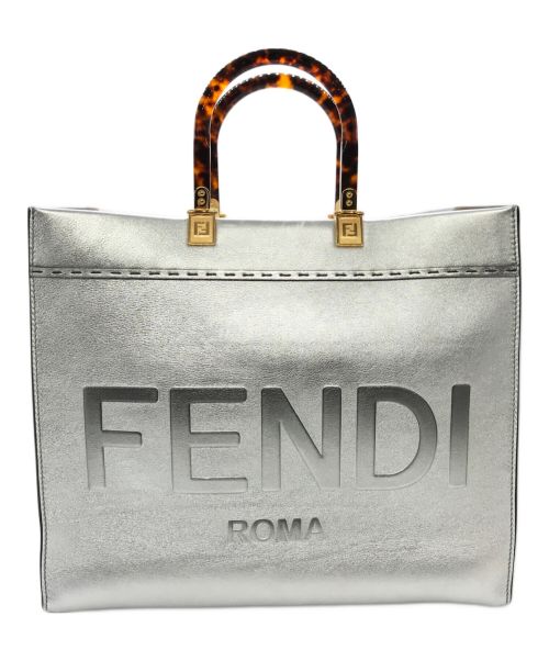 FENDI（フェンディ）FENDI (フェンディ) SUNSHINE MEDIUM レザーショッパー シルバー サイズ:ーの古着・服飾アイテム