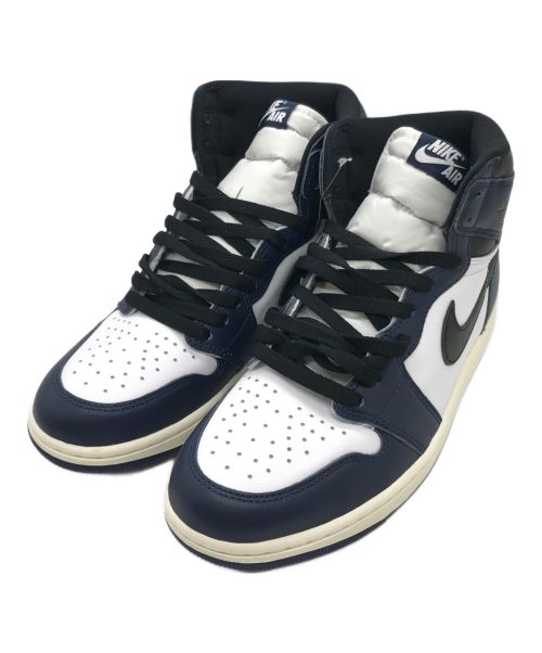 NIKE（ナイキ）NIKE (ナイキ) AIR JORDAN 1 RETRO HIGH OG ホワイト×ネイビー サイズ:US 9.5 未使用品の古着・服飾アイテム