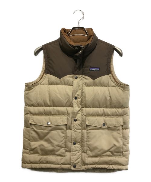 Patagonia（パタゴニア）Patagonia (パタゴニア) SLINGSHOT DOWN VEST ベージュ×ブラウン サイズ:XSの古着・服飾アイテム