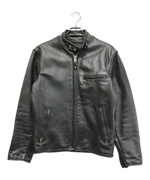 Schott（ショット）Schott (ショット) シングルライダースジャケット ブラック サイズ:38の古着・服飾アイテム