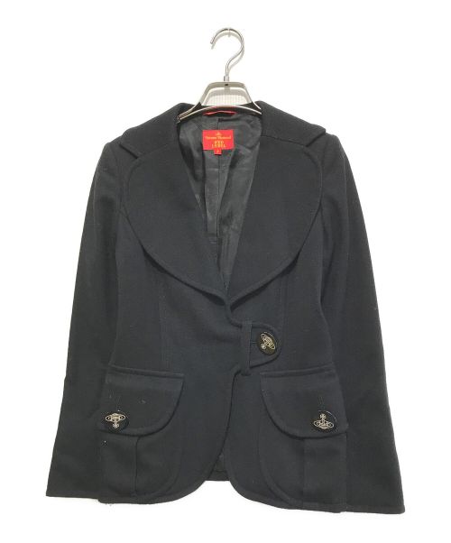 Vivienne Westwood RED LABEL（ヴィヴィアンウエストウッドレッドレーベル）Vivienne Westwood RED LABEL (ヴィヴィアンウエストウッドレッドレーベル) オーブラブジャケット ブラック サイズ:2の古着・服飾アイテム