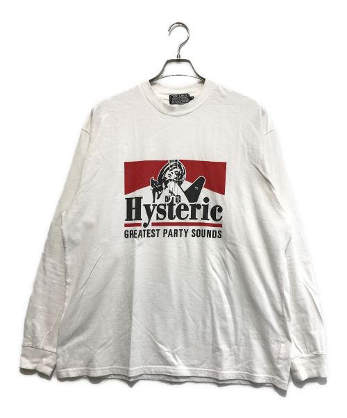 Hysteric Glamour（ヒステリックグラマー）Hysteric Glamour (ヒステリックグラマー) GREATEST PARTY SOUNDS Tシャツ ホワイト サイズ:XLの古着・服飾アイテム