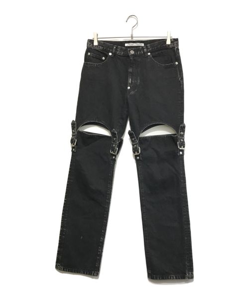 JOHN LAWRENCE SULLIVAN（ジョンローレンスサリバン）JOHN LAWRENCE SULLIVAN (ジョンローレンスサリバン) Washed denim detachable pants ブラック サイズ:46の古着・服飾アイテム