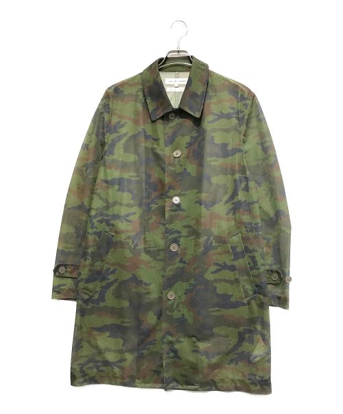 COMME des GARCONS（コムデギャルソン）COMME des GARCONS (コムデギャルソン) カモフラメッシュステンカラーコート カーキ サイズ:Mの古着・服飾アイテム