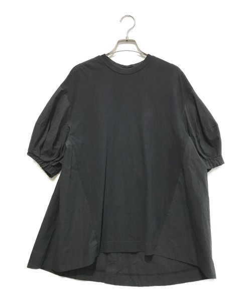 nagonstans（ナゴンスタンス）nagonstans (ナゴンスタンス) woven combination pullover ブラック サイズ:Mの古着・服飾アイテム