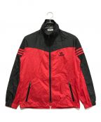 adidasアディダス）の古着「80's デザント期 ヴィンテージナイロンジャケット」｜レッド×ブラック