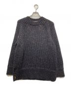 IRENISAイレニサ）の古着「HAND KNIT SWEATER」｜ネイビー×オレンジ