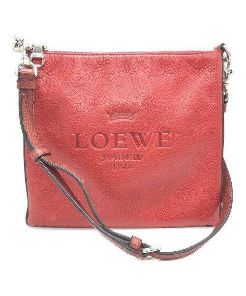 LOEWE（ロエベ）LOEWE (ロエベ) ヘリテージショルダーバッグ レッド サイズ:ーの古着・服飾アイテム