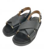 MARNIマルニ）の古着「FB CRISCROSS SANDAL」｜ブラック